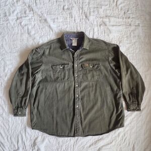 Vintage Carhartt Men's 2XL Rugged Outdoor Wear Shacket Army Green Made In USA